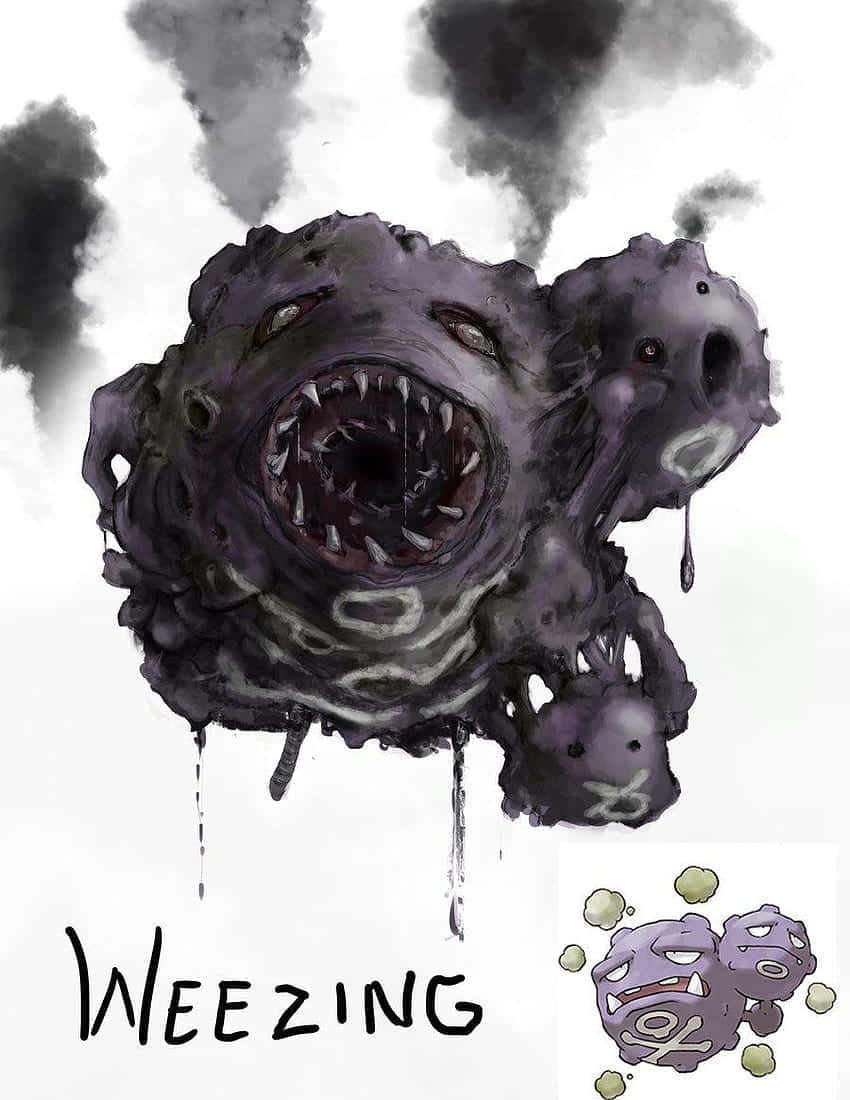 Scary Weezing Art Background