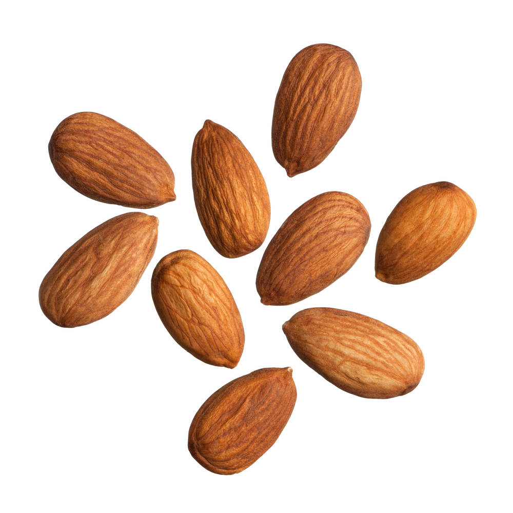 Scattered Almond Nuts Background