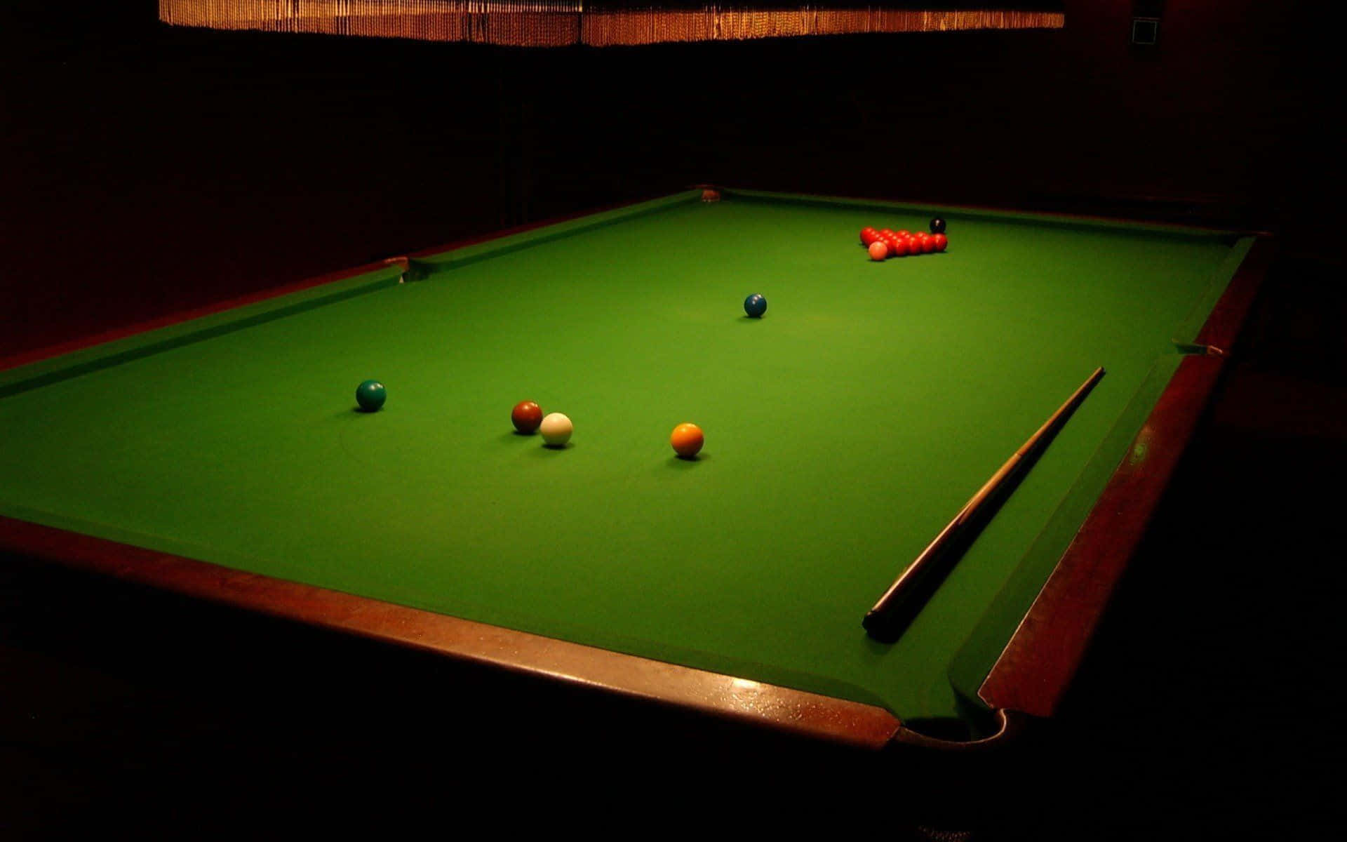 Scattered Balls Pool Table