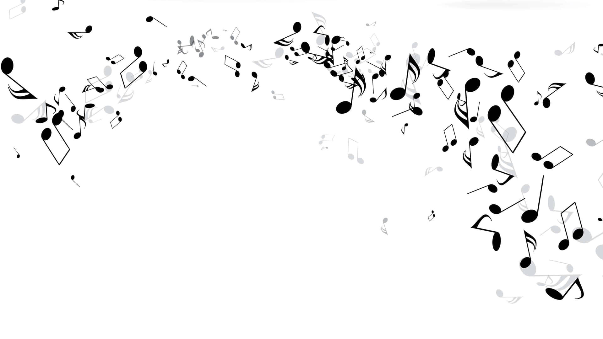 Scattered Music Notes Background