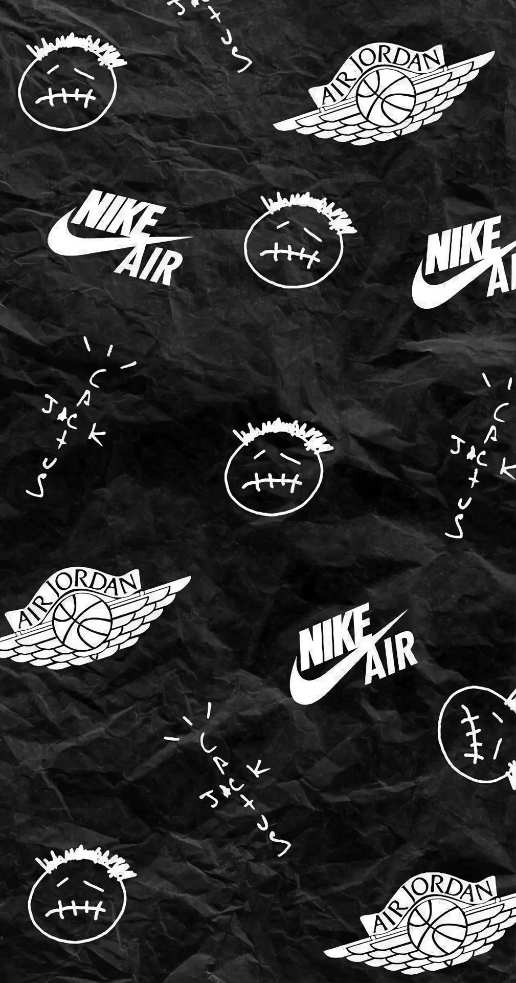 Scattered Nike Iphone Logos Background