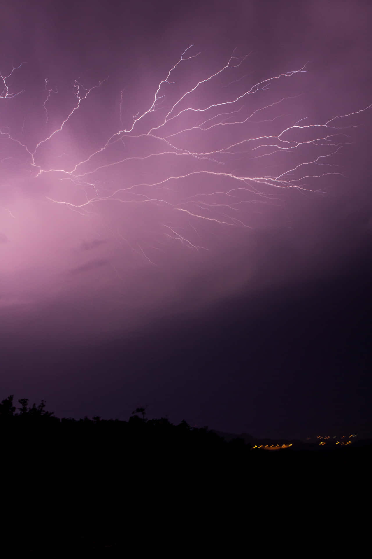 Scattered Purple Lightning Background