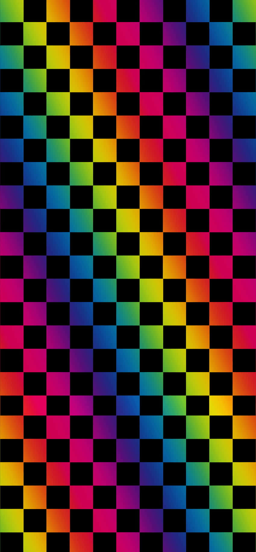 Scenecore Black Checkered Rainbow Background