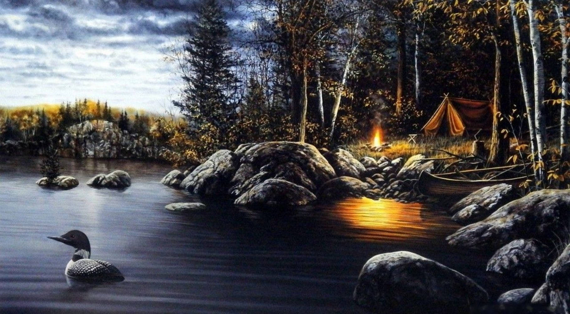 Scenic Camping Background