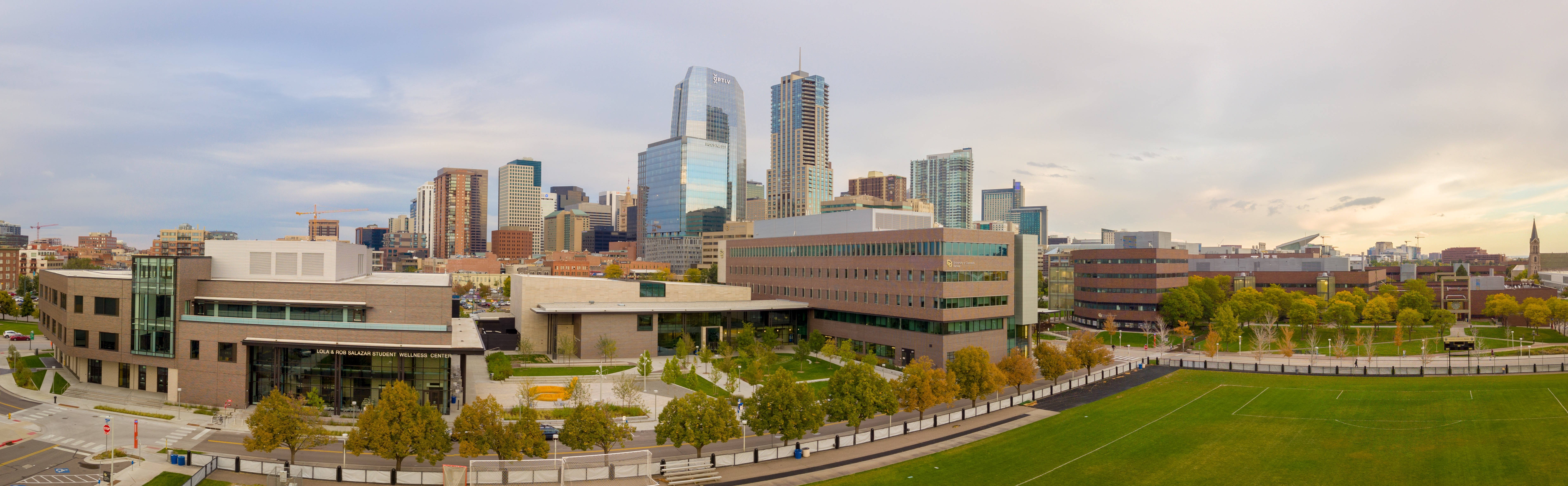 Scenic Campus View Of The University Of Colorado Denver Background