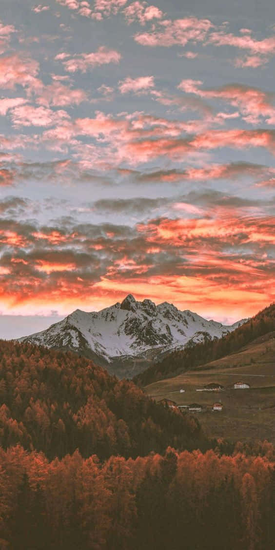 Scenic Outdoors View From The Mountain Top Background