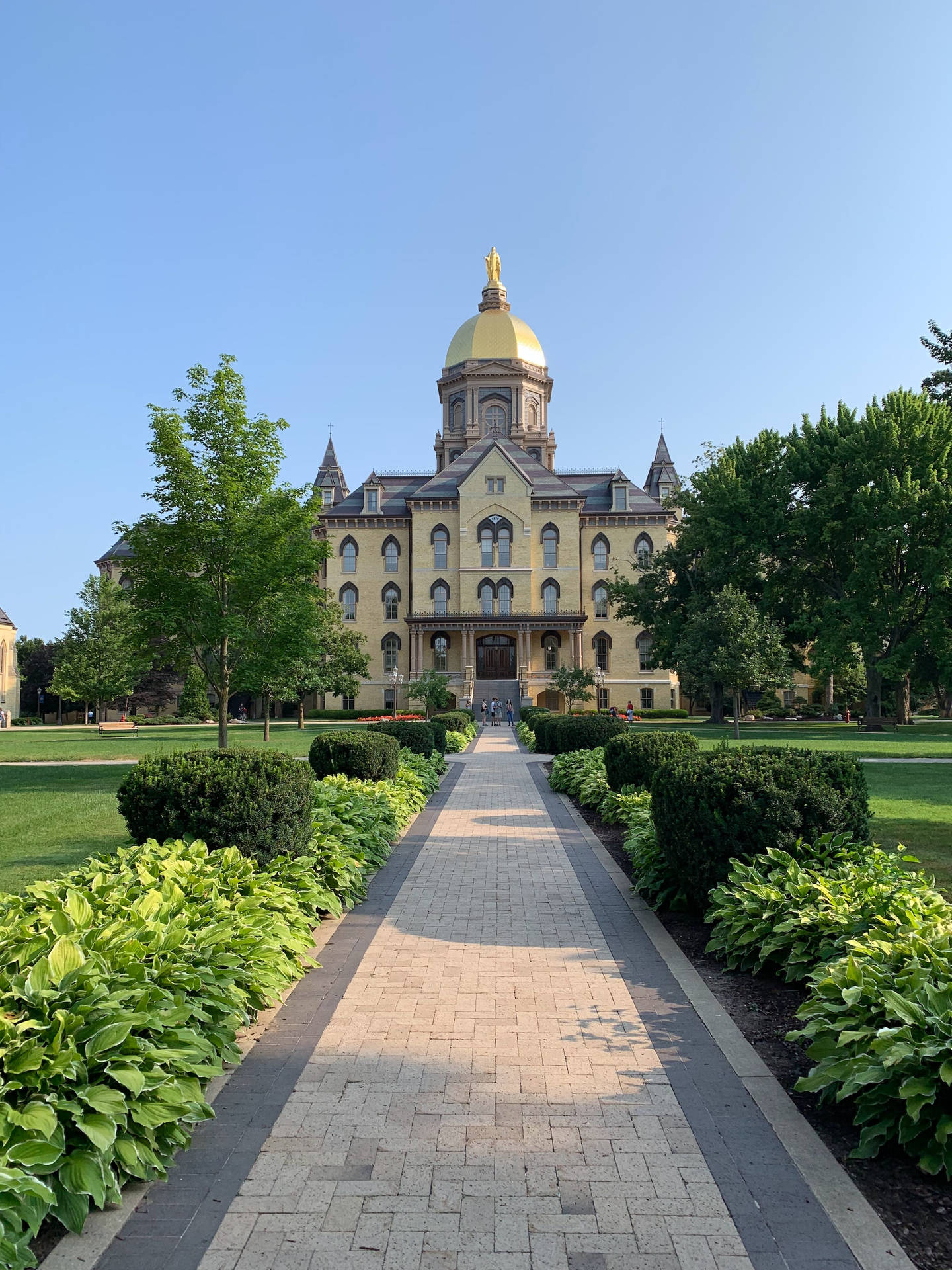 Scenic Pathway At The University Of Notre Dame Background