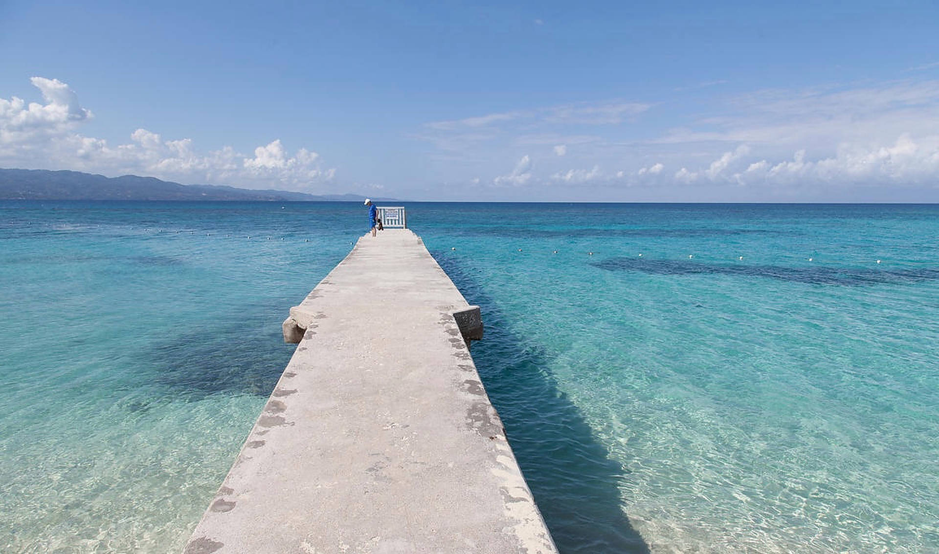 Scenic Pathway On Jamaica Beach Background