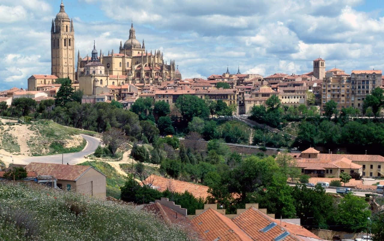 Scenic Segovia Castle Background