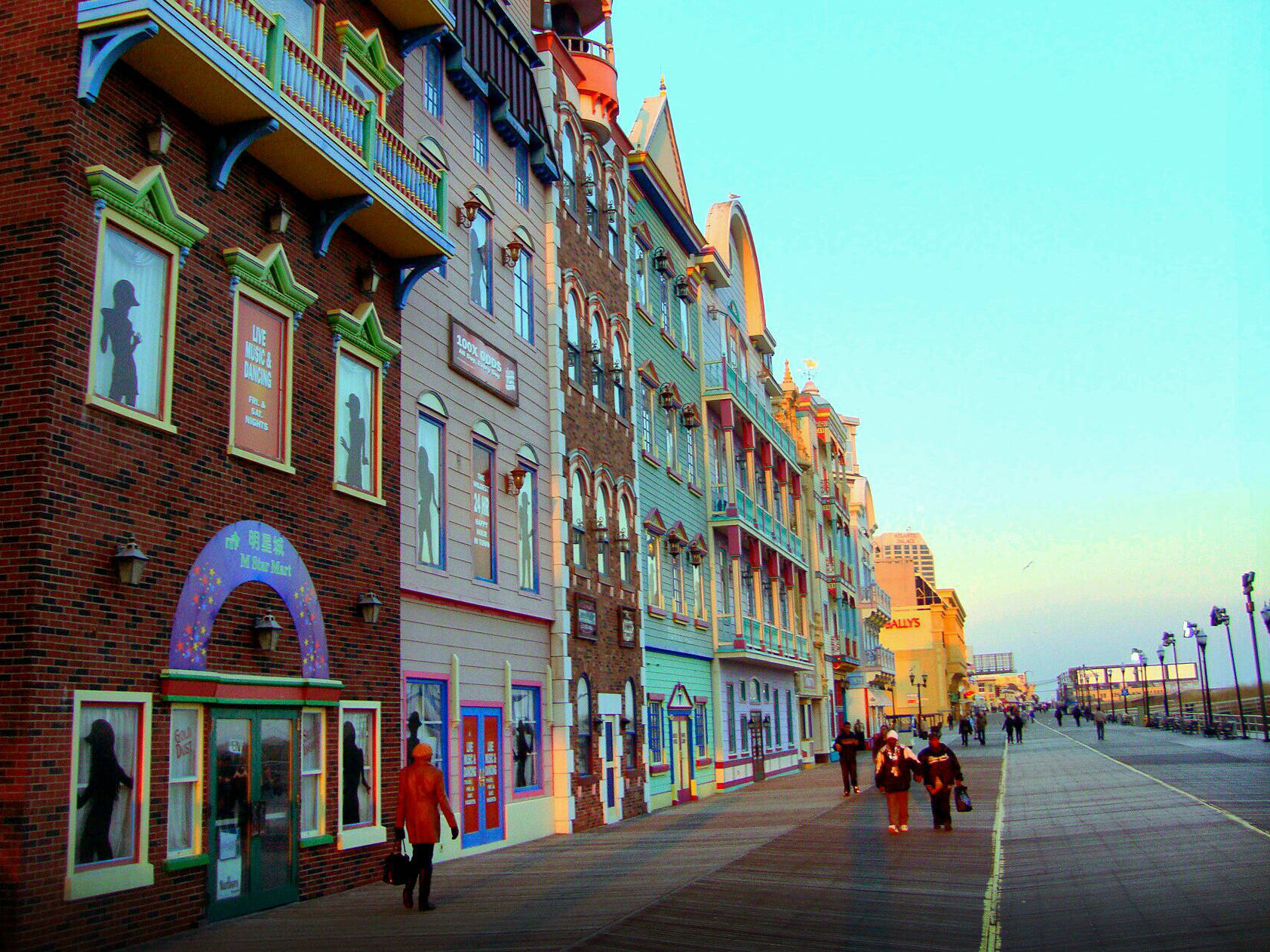 Scenic View Of Atlantic City Boardwalk, New Jersey