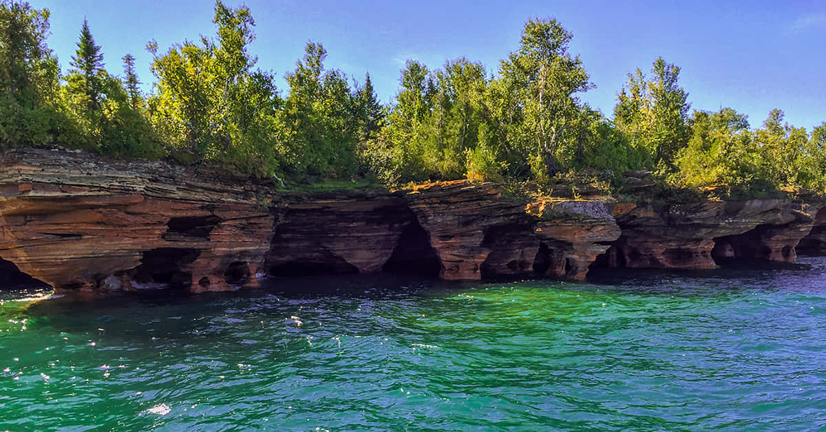 Scenic View Of Devil's Island, French Guiana Background