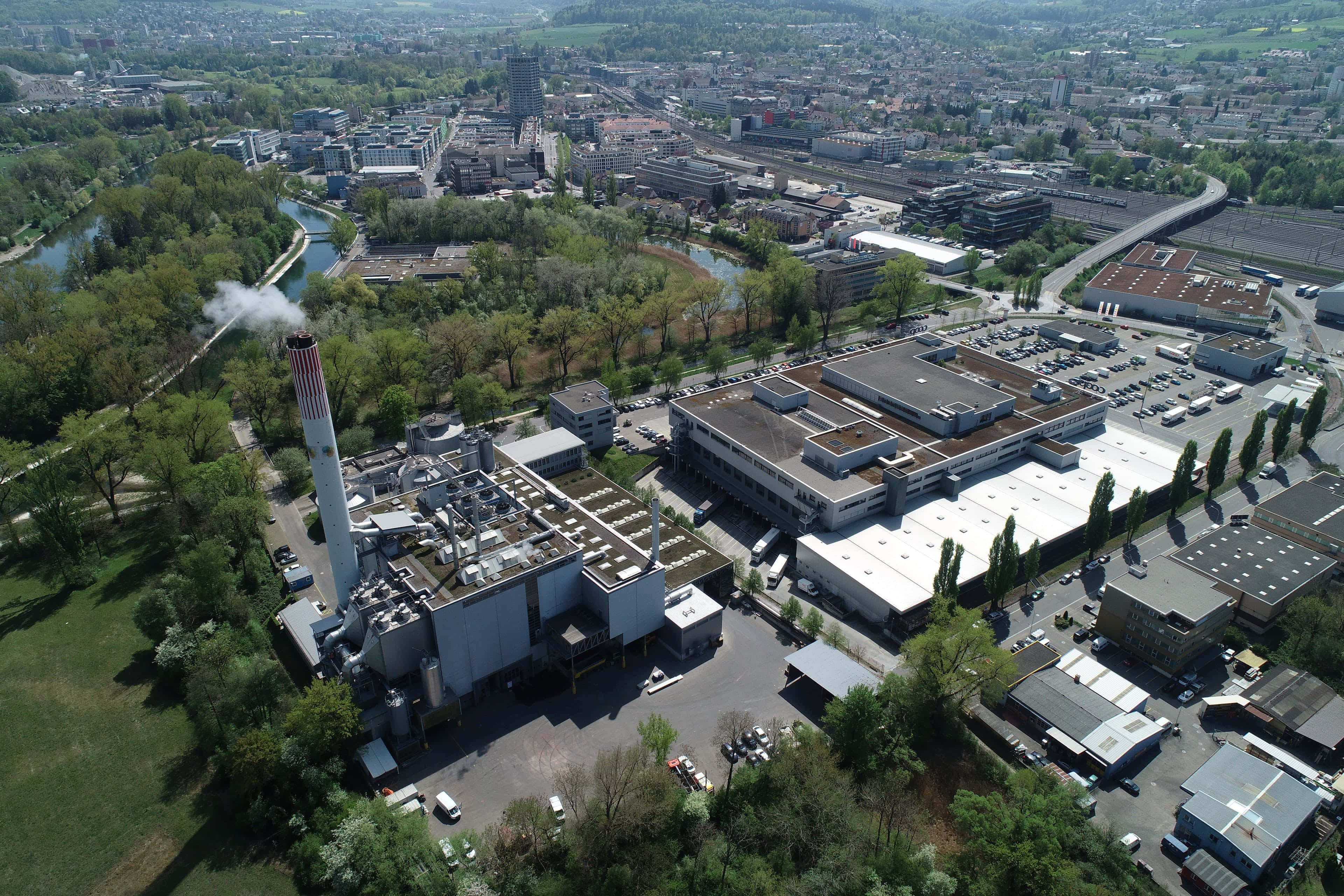 Scenic View Of Dietikon, Switzerland Background