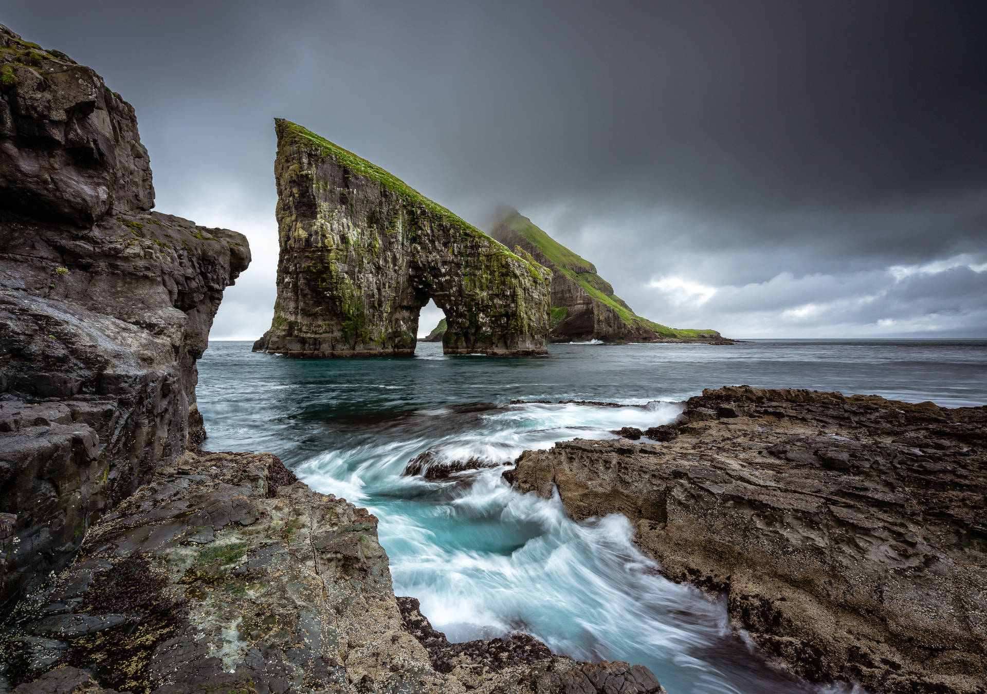 Scenic View Of Faroe Islands Background