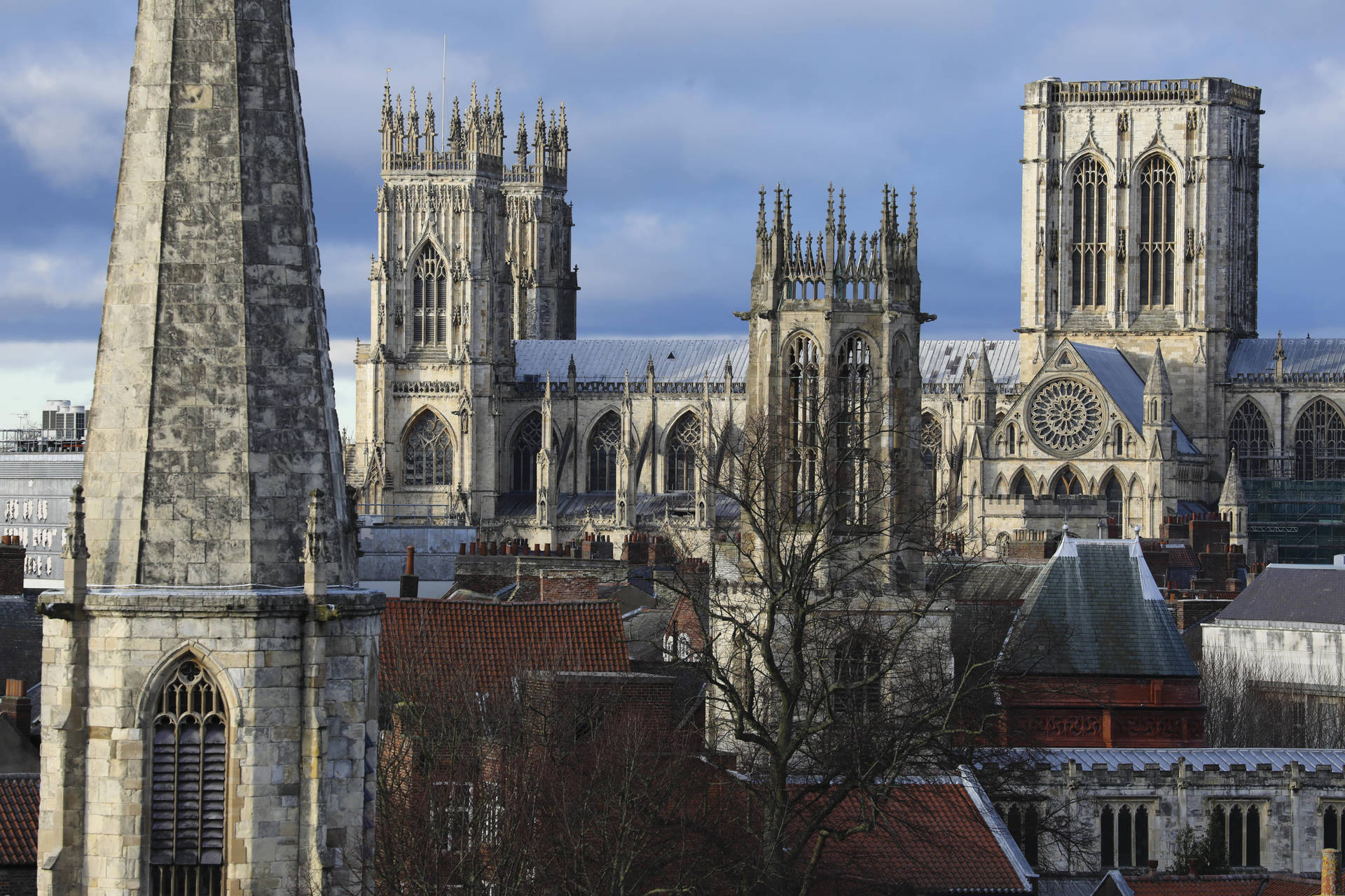 Scenic View Of Historical York Minster In The Heart Of York City During Sunset