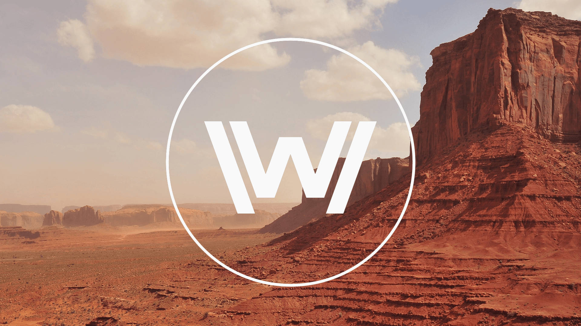 Scenic View Of Westworld Icon With Rocky Mountain Background