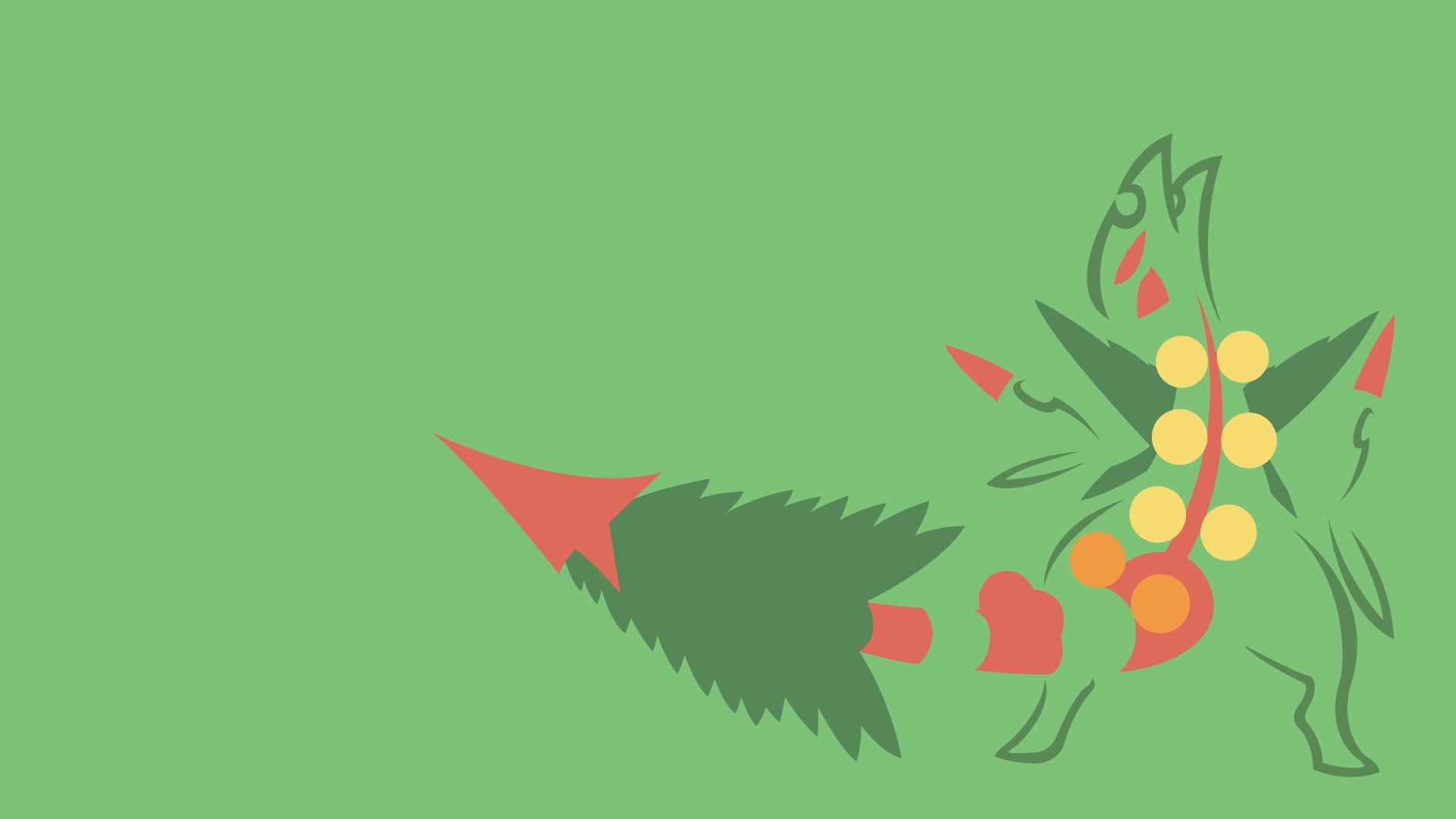 Sceptile Pokemon Abstract Art Background