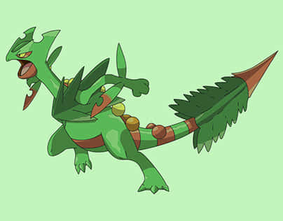 Sceptile Pokemon Illustration Background