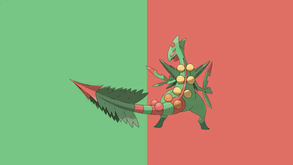 Sceptile Pokemon Split Background