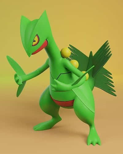 Sceptile Pokemon3 D Model