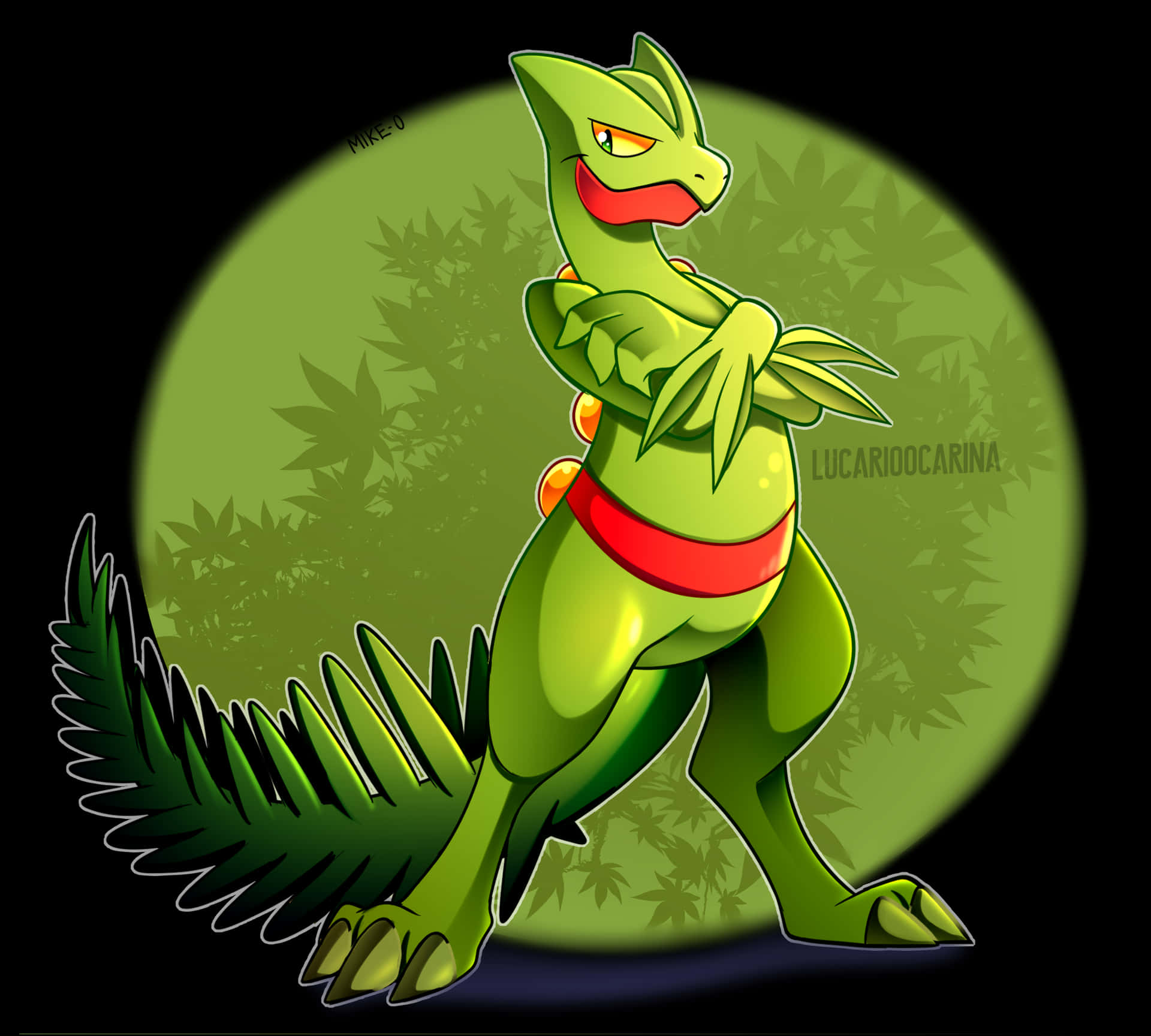 Sceptile, The Forest Pokémon, With Crossed Arms Background