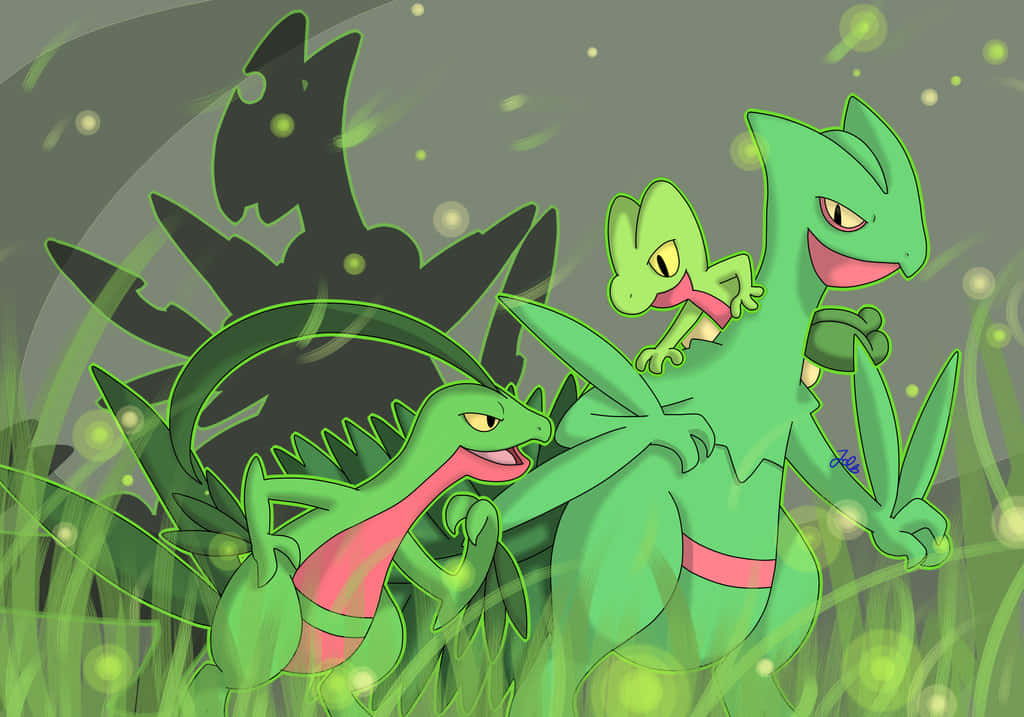 Sceptileand Evolutions Artwork Background