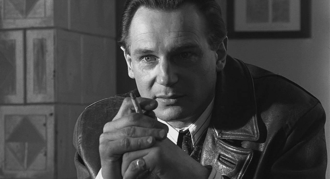 Schindler's List Oskar Schindler Liam Neeson Cigarette Stare