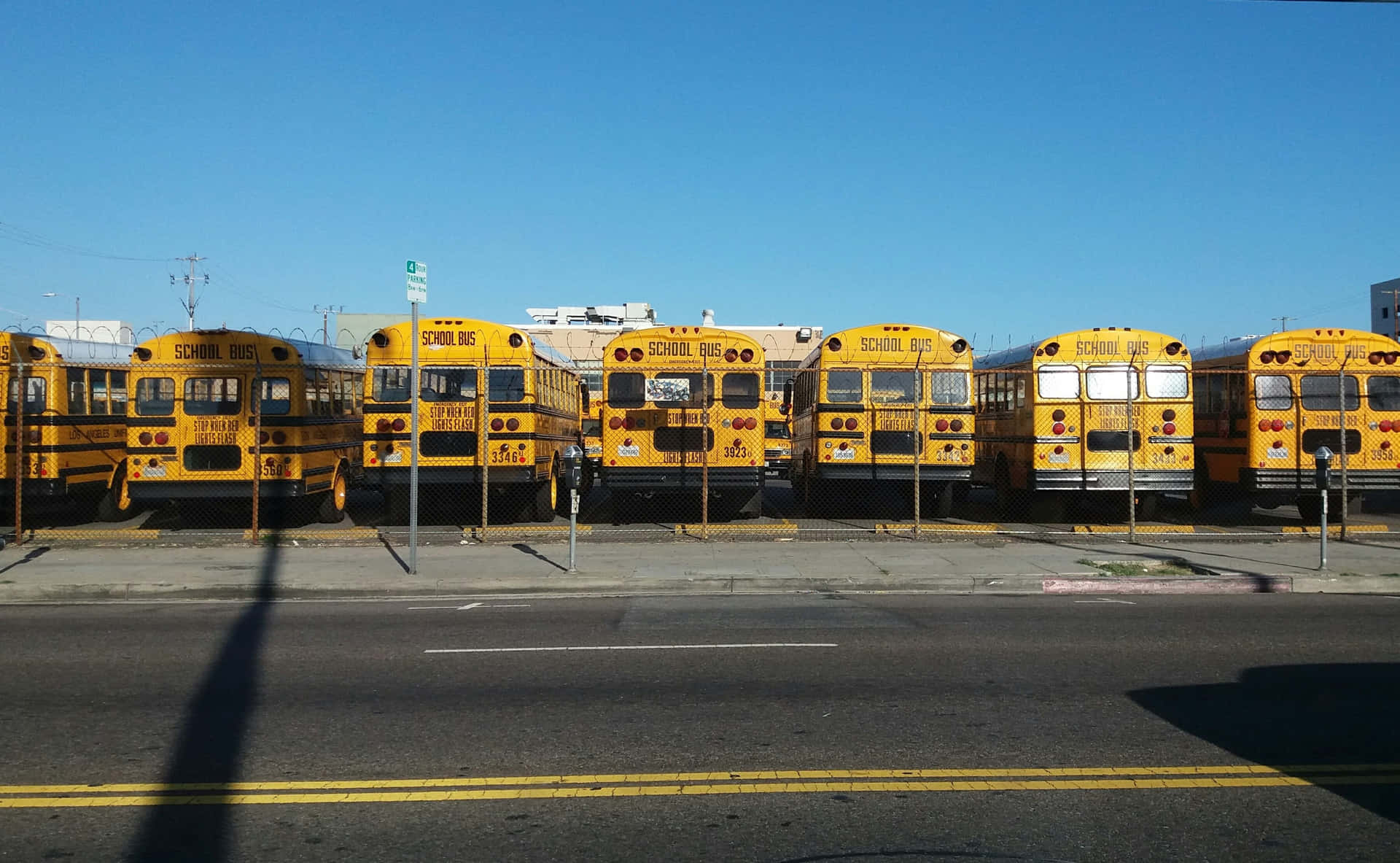 School Bus Parking Space Background