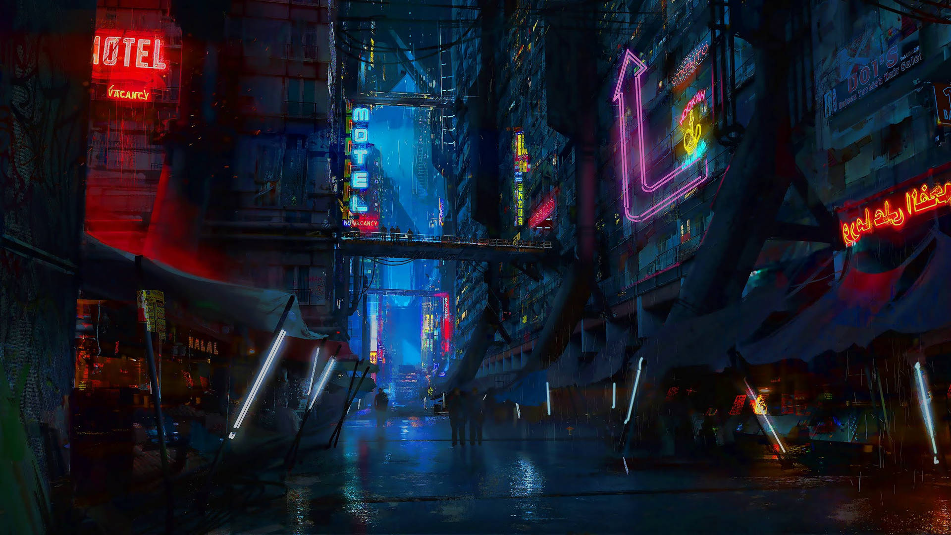 Sci Fi Cyberpunk City Background Background