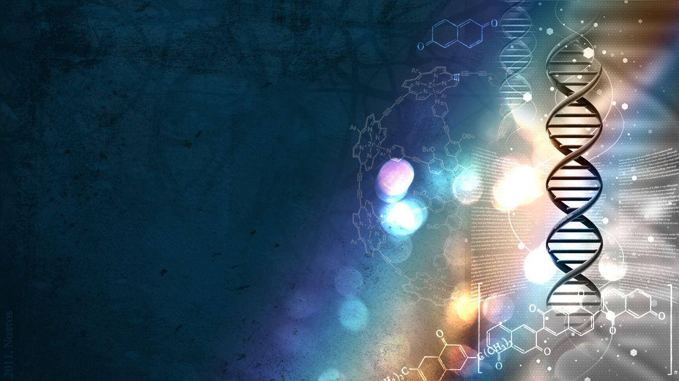 Science Desktop Dna Strand Background