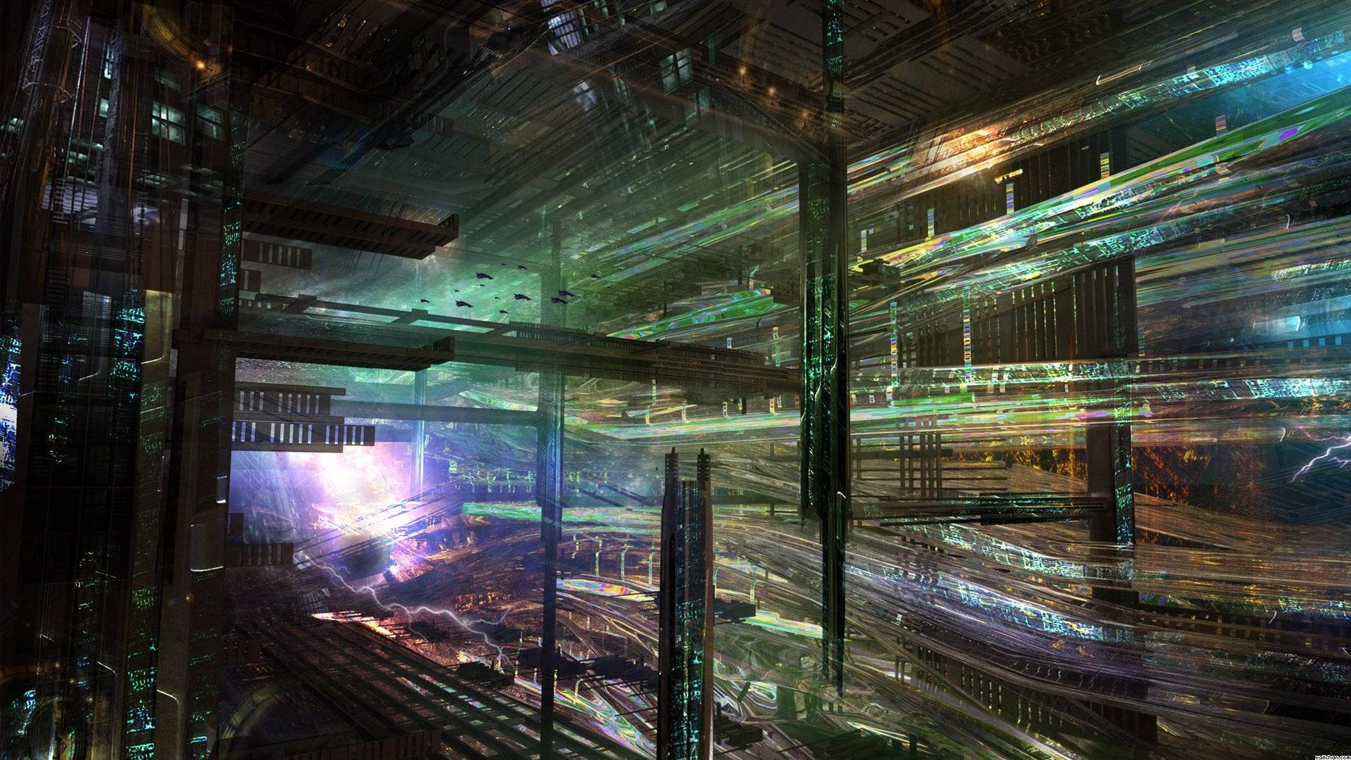 Science Fiction Futuristic Cyberpunk Hd Background