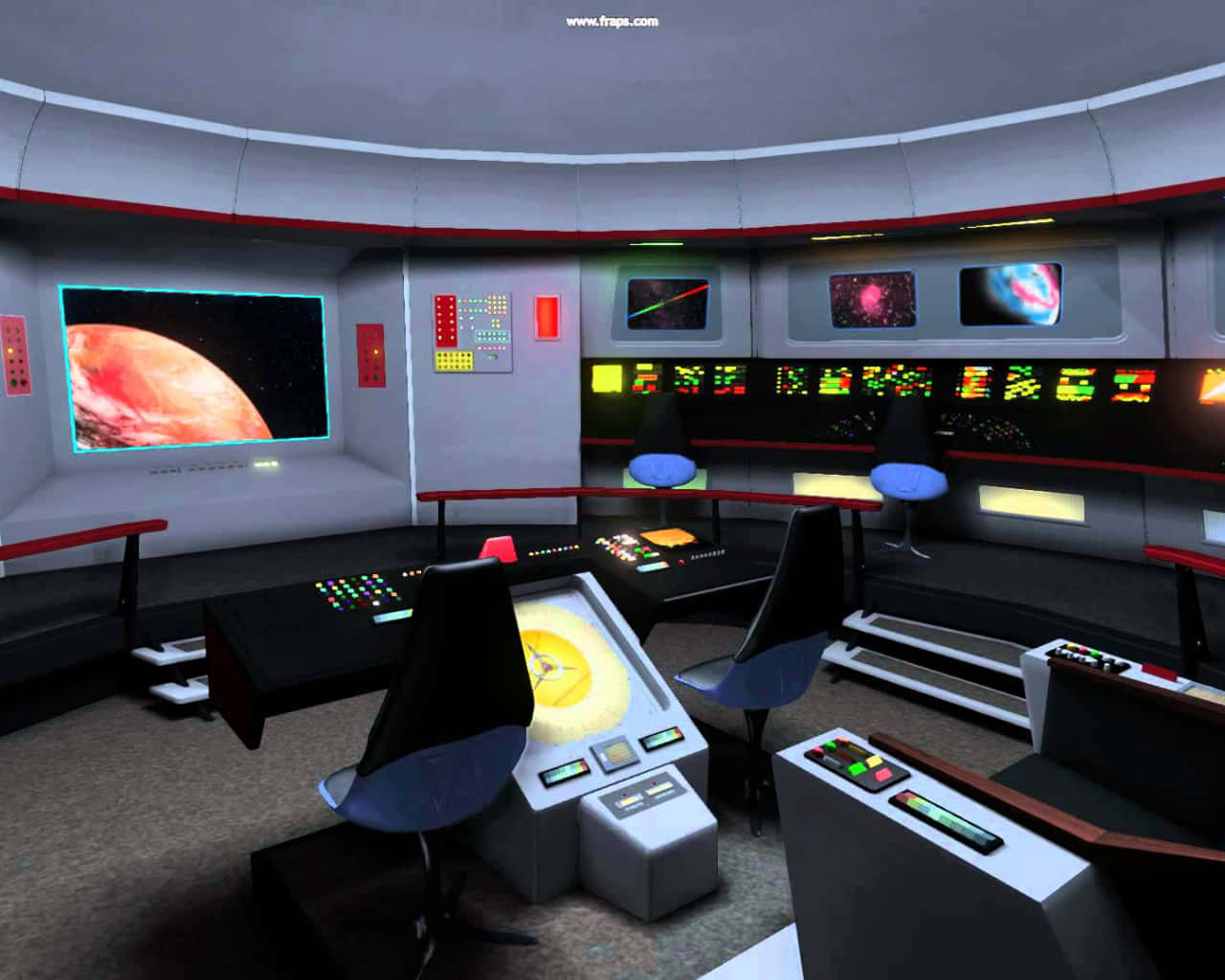 Science Fiction Star Trek Enterprise Bridge Interior Background