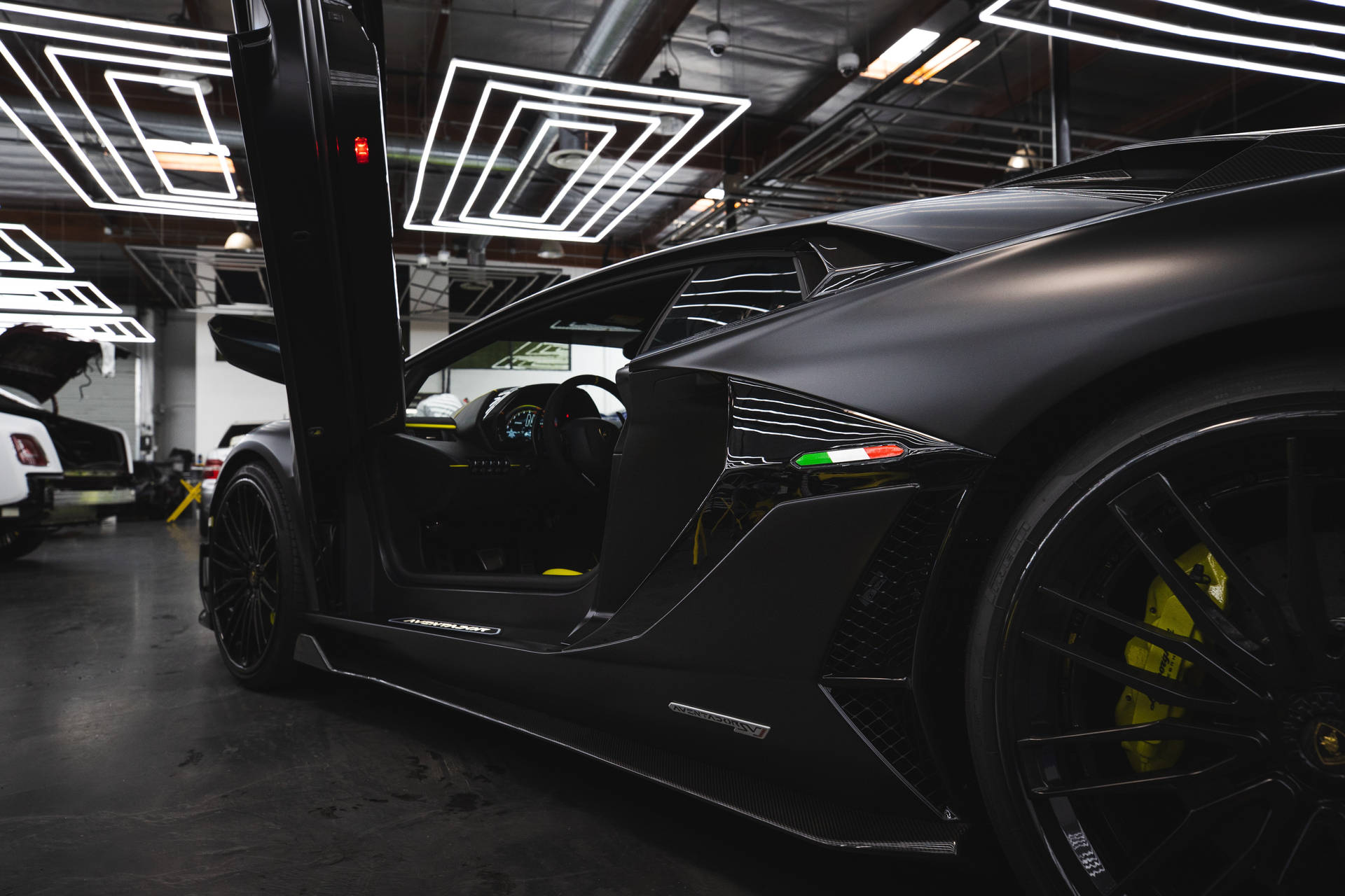 Scissor Door Of Black Sports Cars