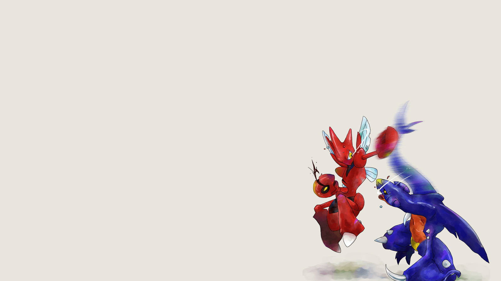 Scizor Fighting Garchomp Background