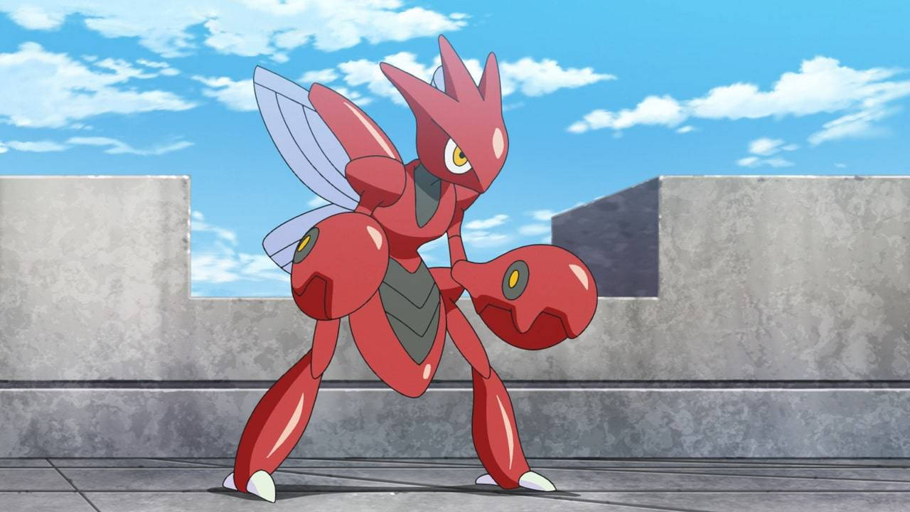 Scizor Leaning Forward Background