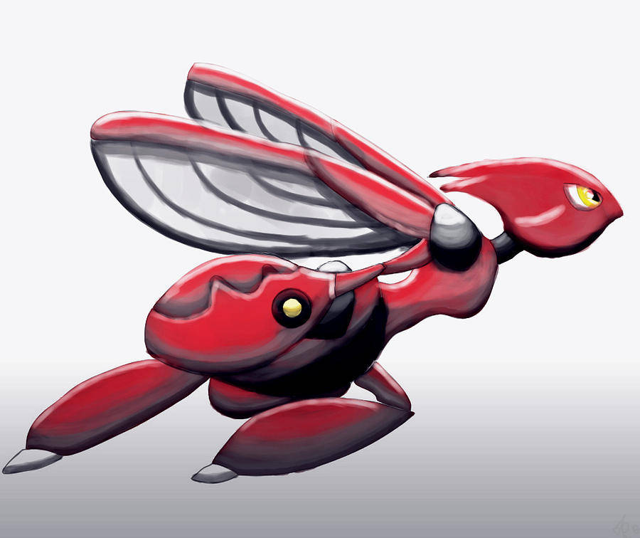 Scizor Leaping Forward Background