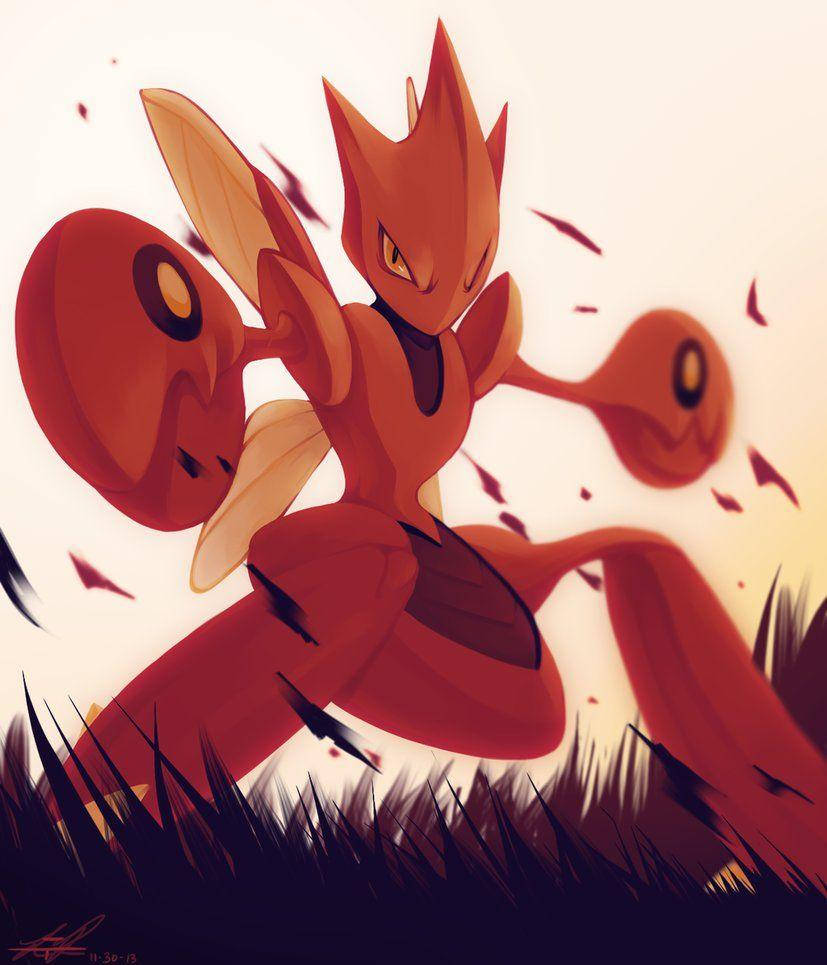 Scizor With Flying Grass