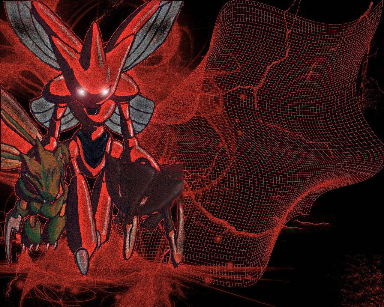 Scizor With The Defeated Background