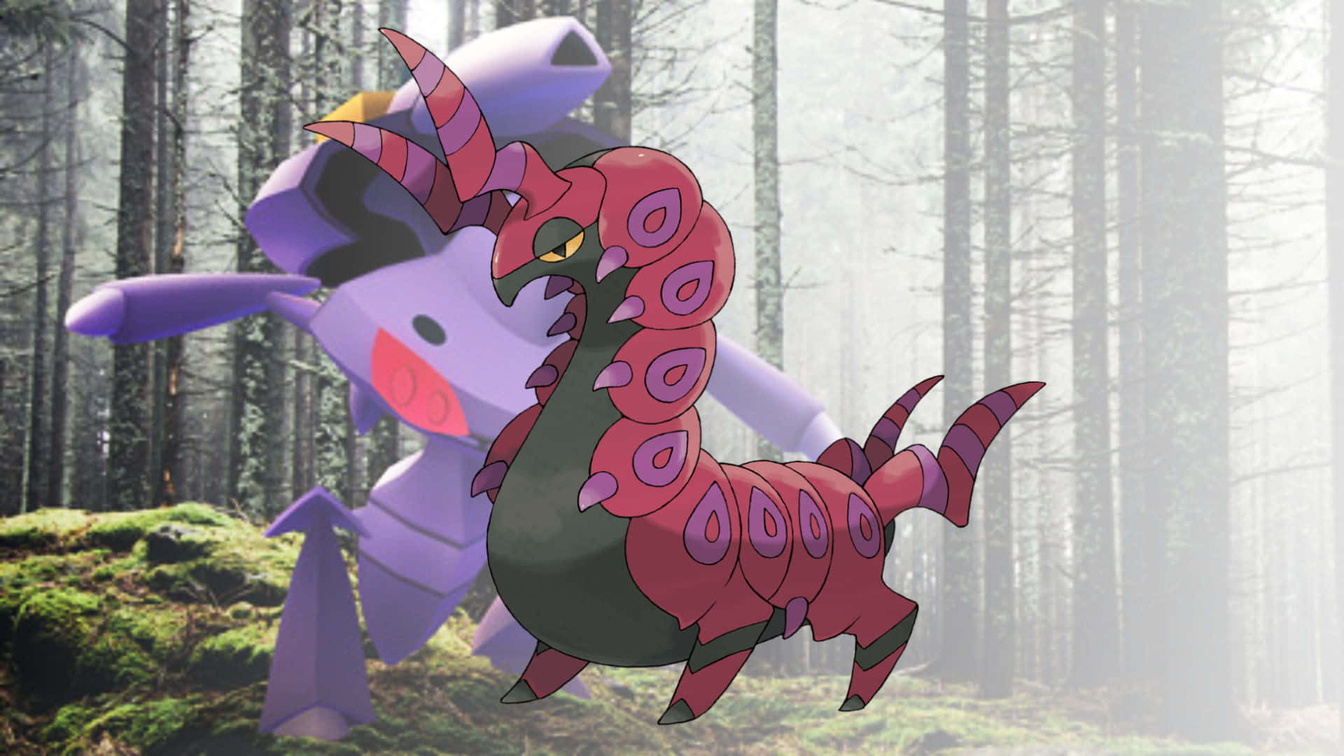 Scolipede And Genesect Desktop