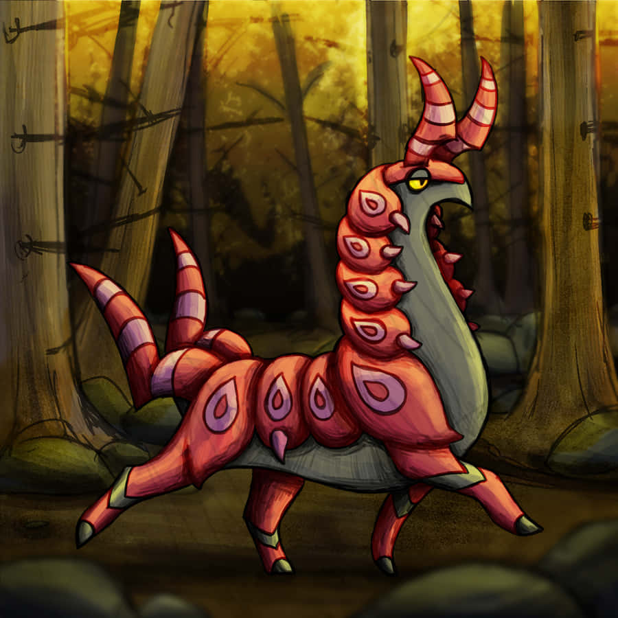 Scolipede Walking Through The Forest