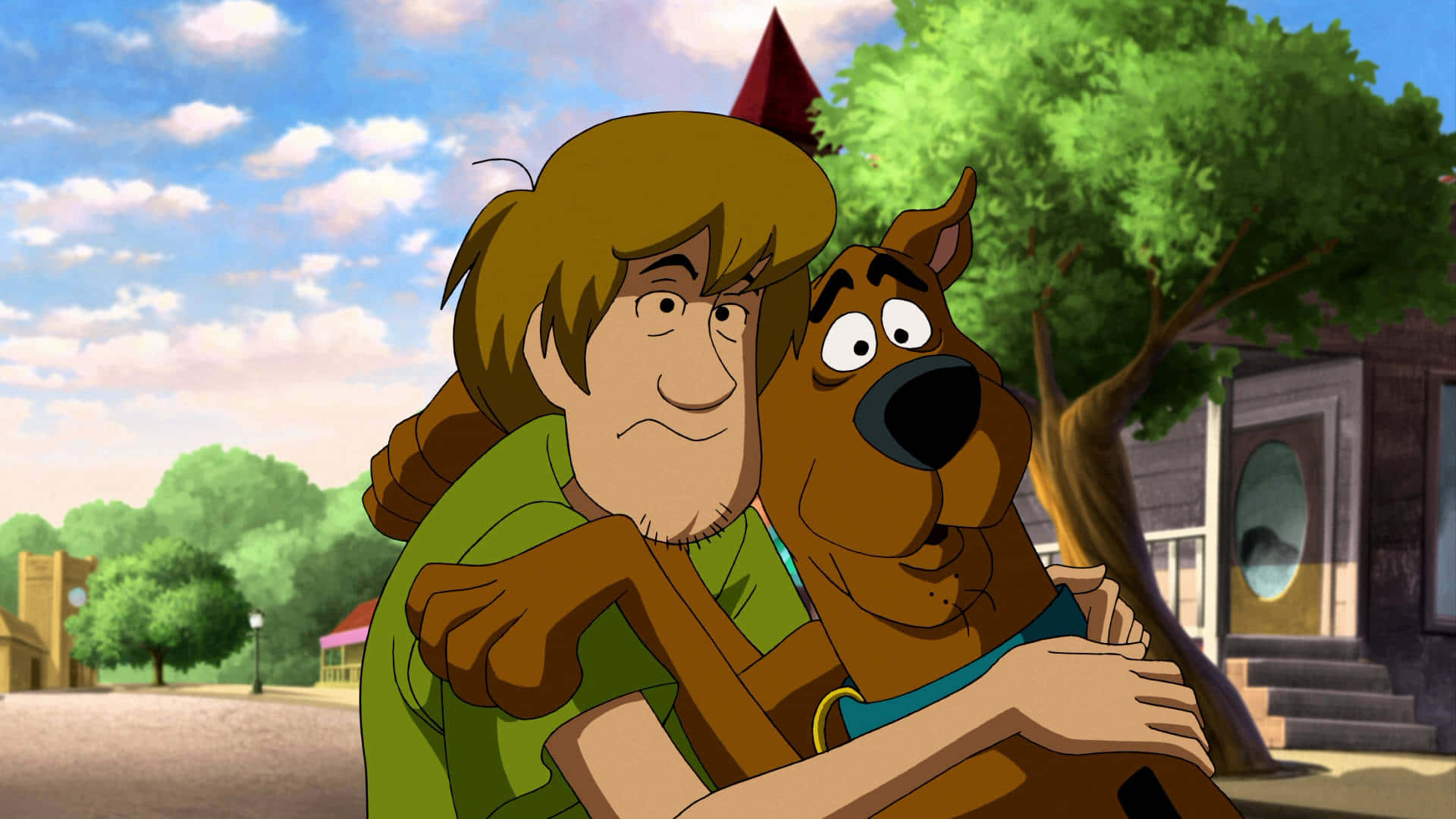 Scooby Doo And His Dog Hugging Background