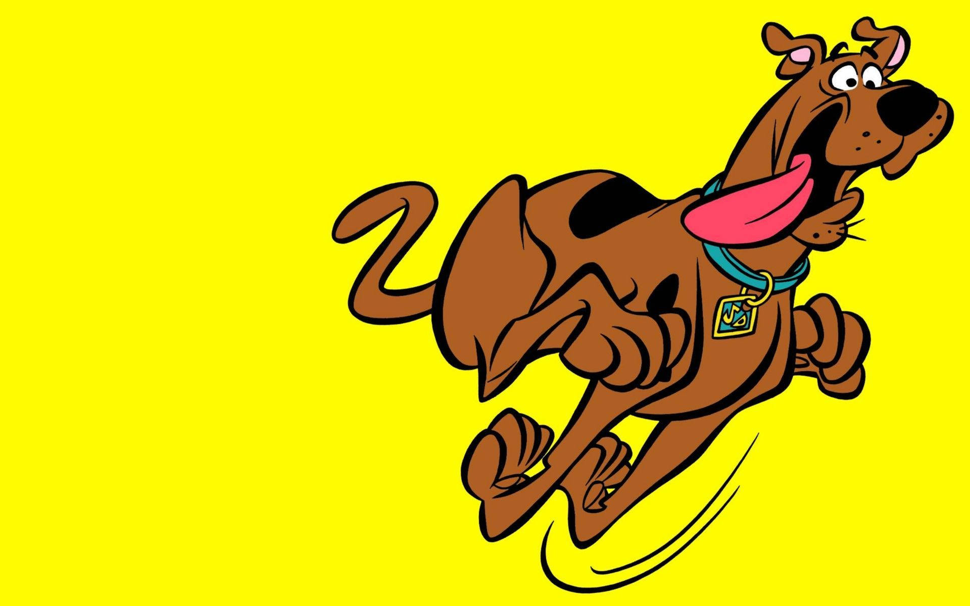 Scooby Doo Minimalist Yellow Background