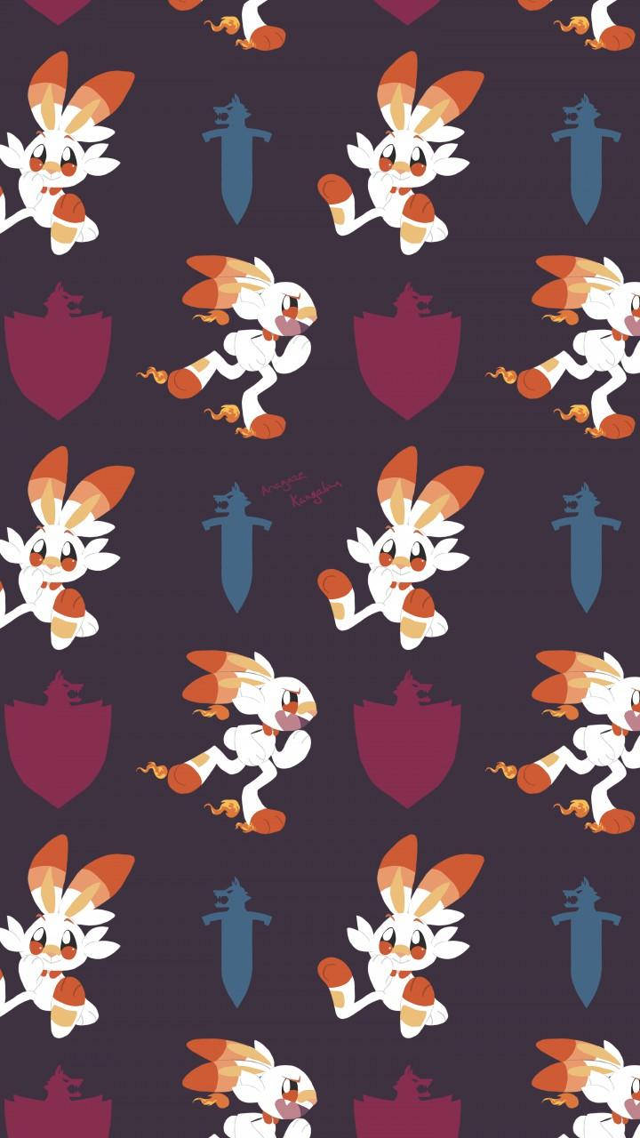 Scorbunny Cute Phone Background