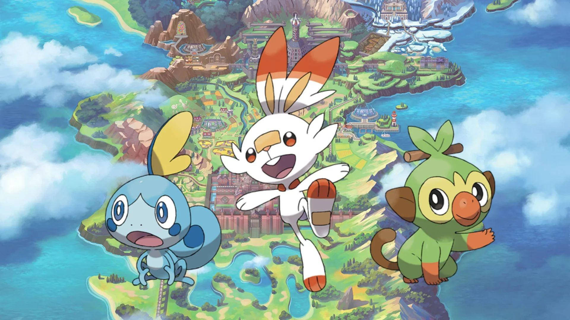 Scorbunny, The Fire-type Pokemon In Galar Region Background