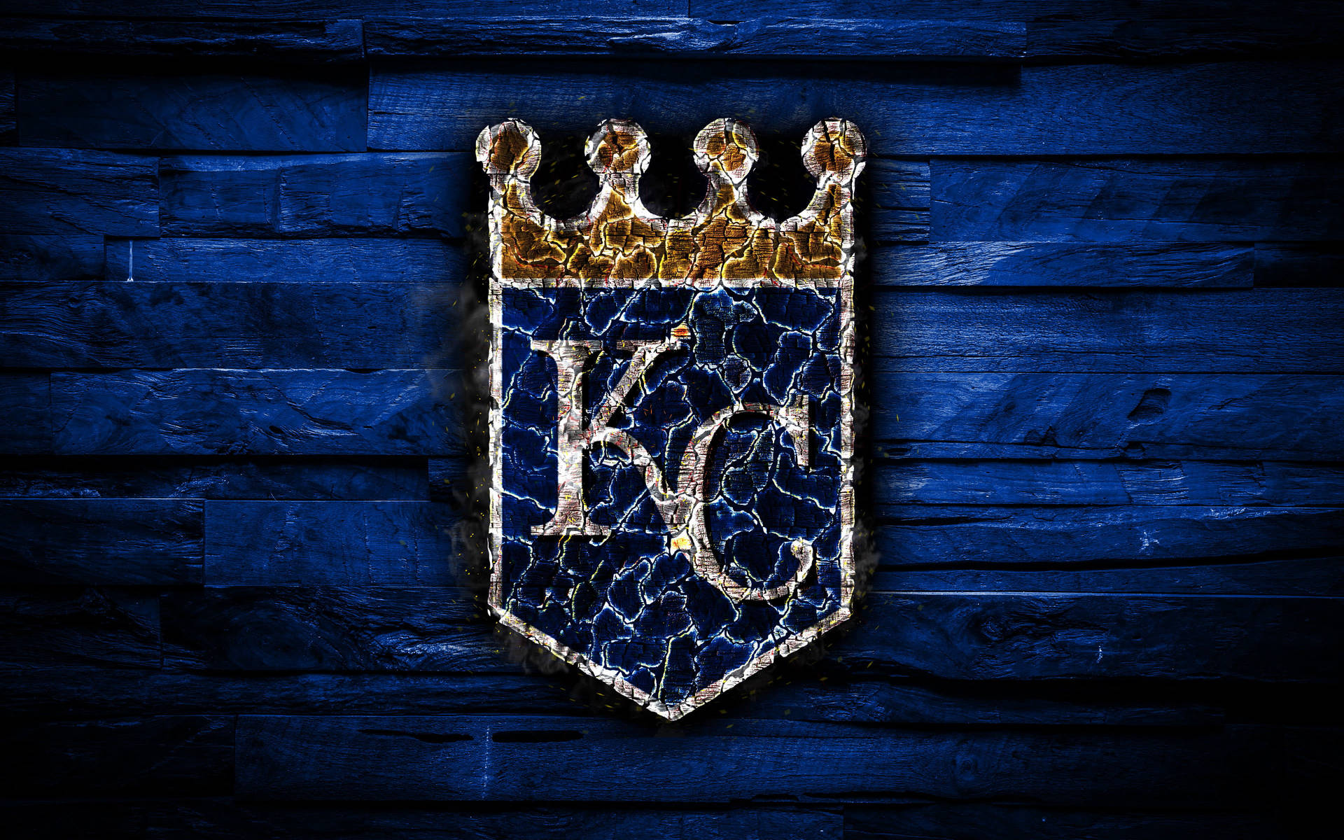 Scorched Kansas City Royals Logo Background