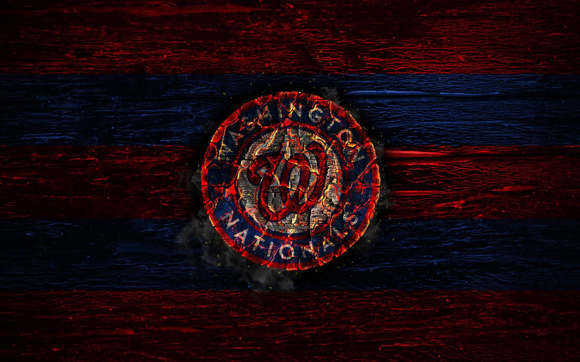 Scorched Washington Nationals Logo Background