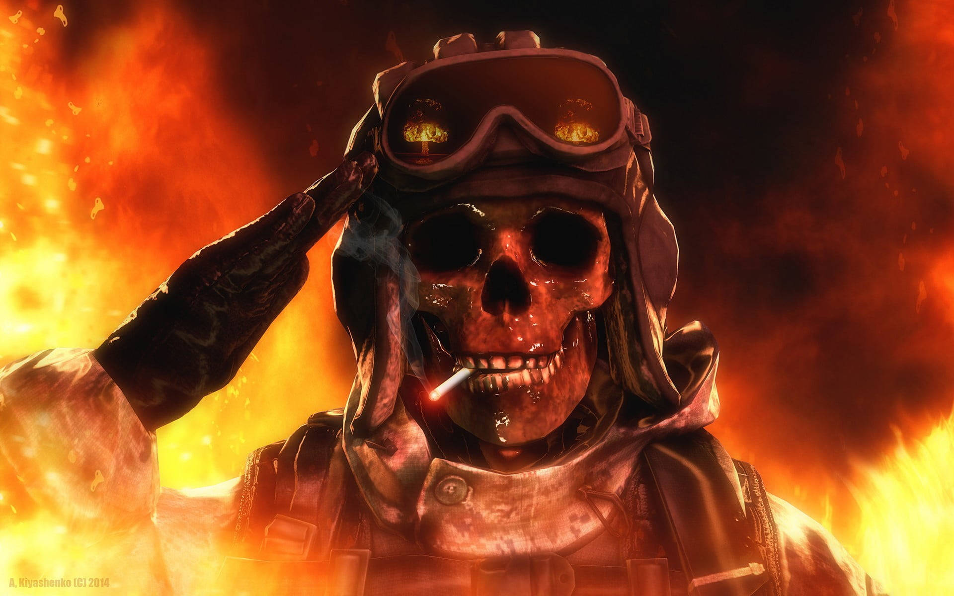 Scorching Aviator Skeleton Desktop