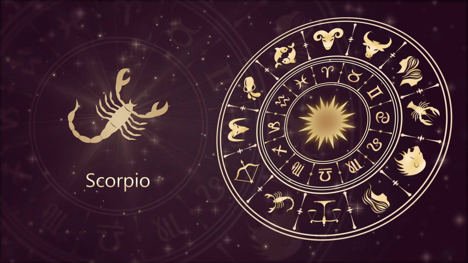 Scorpio And Zodiac Chart Background