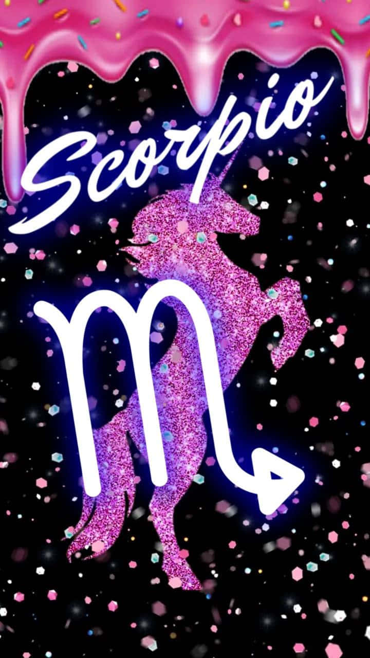 Scorpio Iphone Sparkling Zodiac Unicorn Background