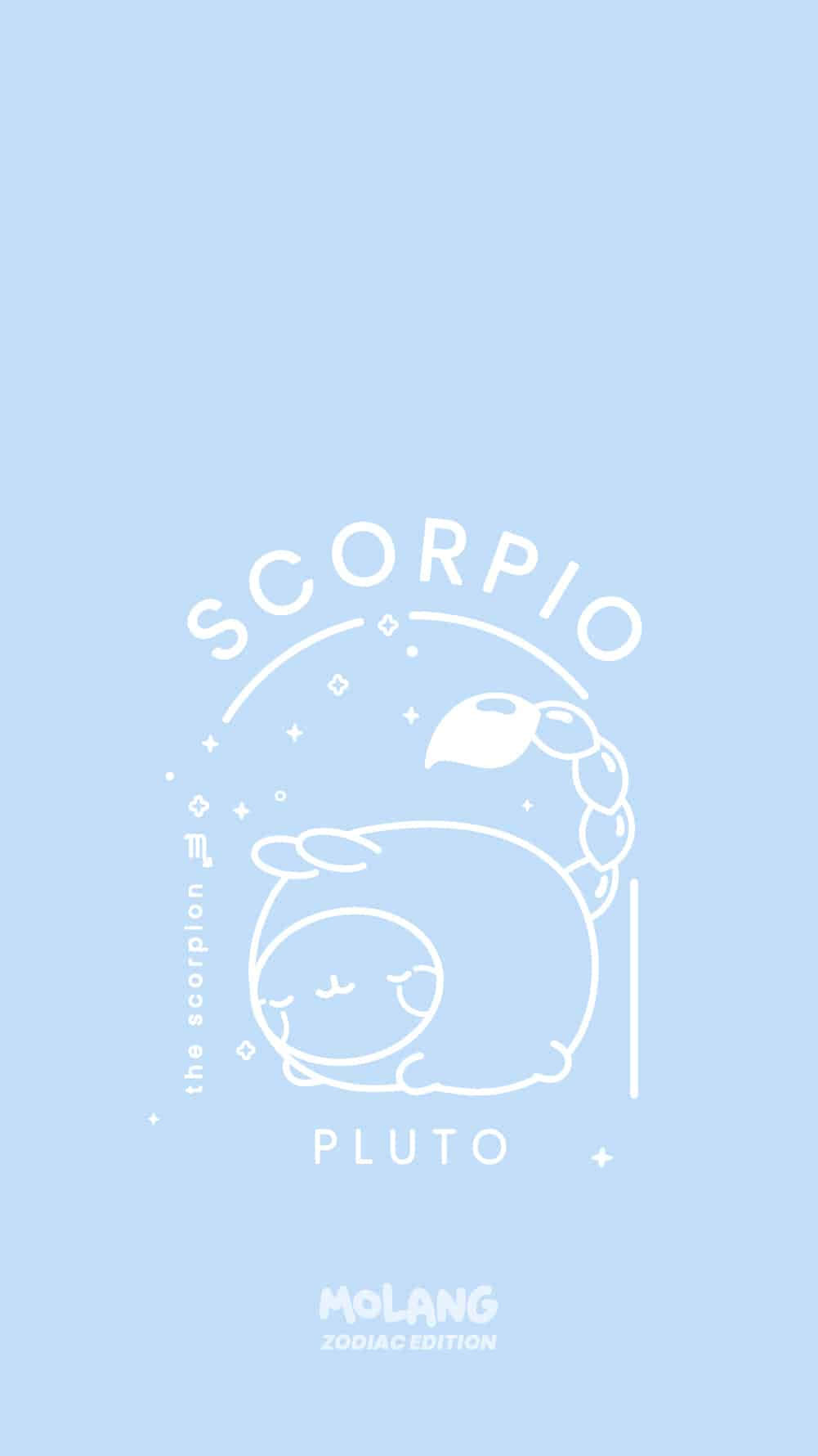 Scorpio Pluto - A White And Blue Scorpio Background