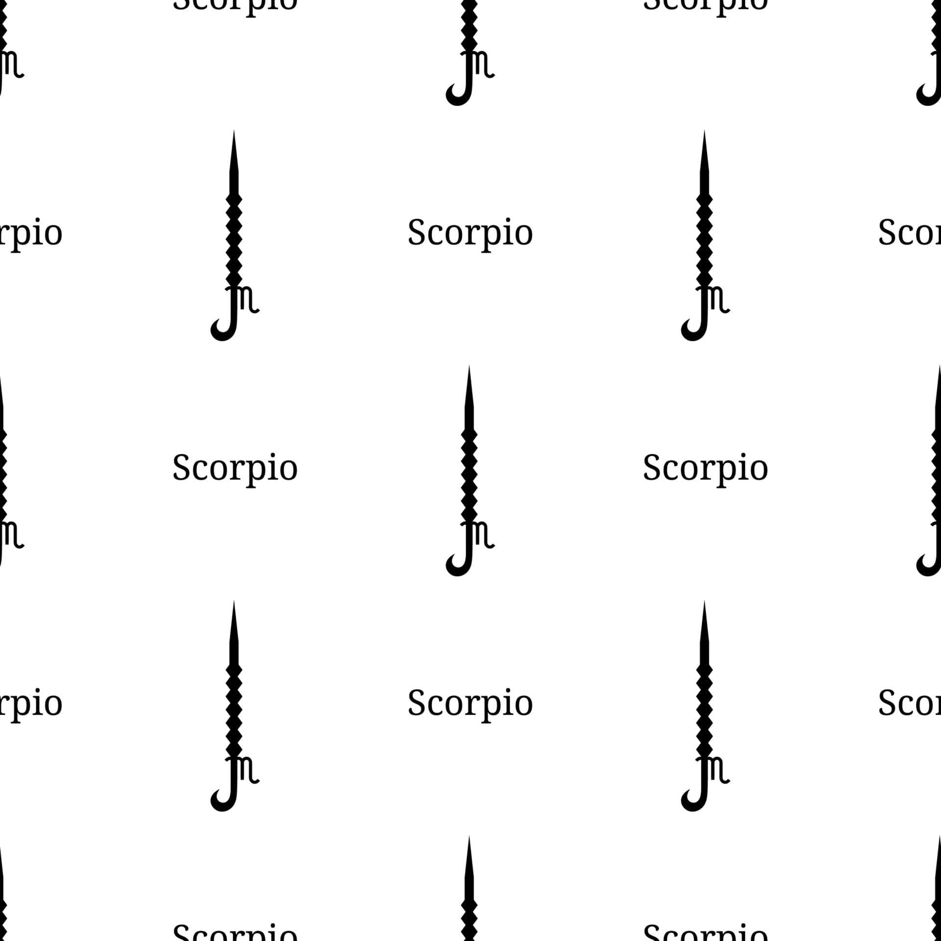 Scorpio Sword Zodiac Seamless Background